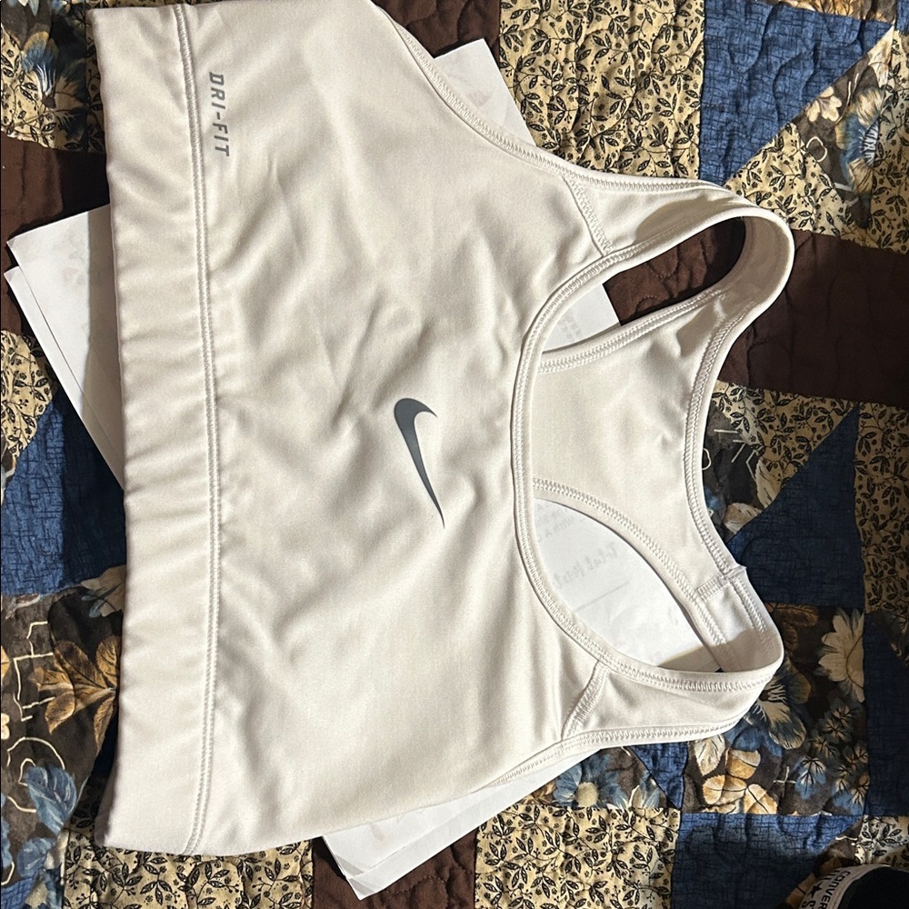 Nike Dri-FIT Cream Sports Bra